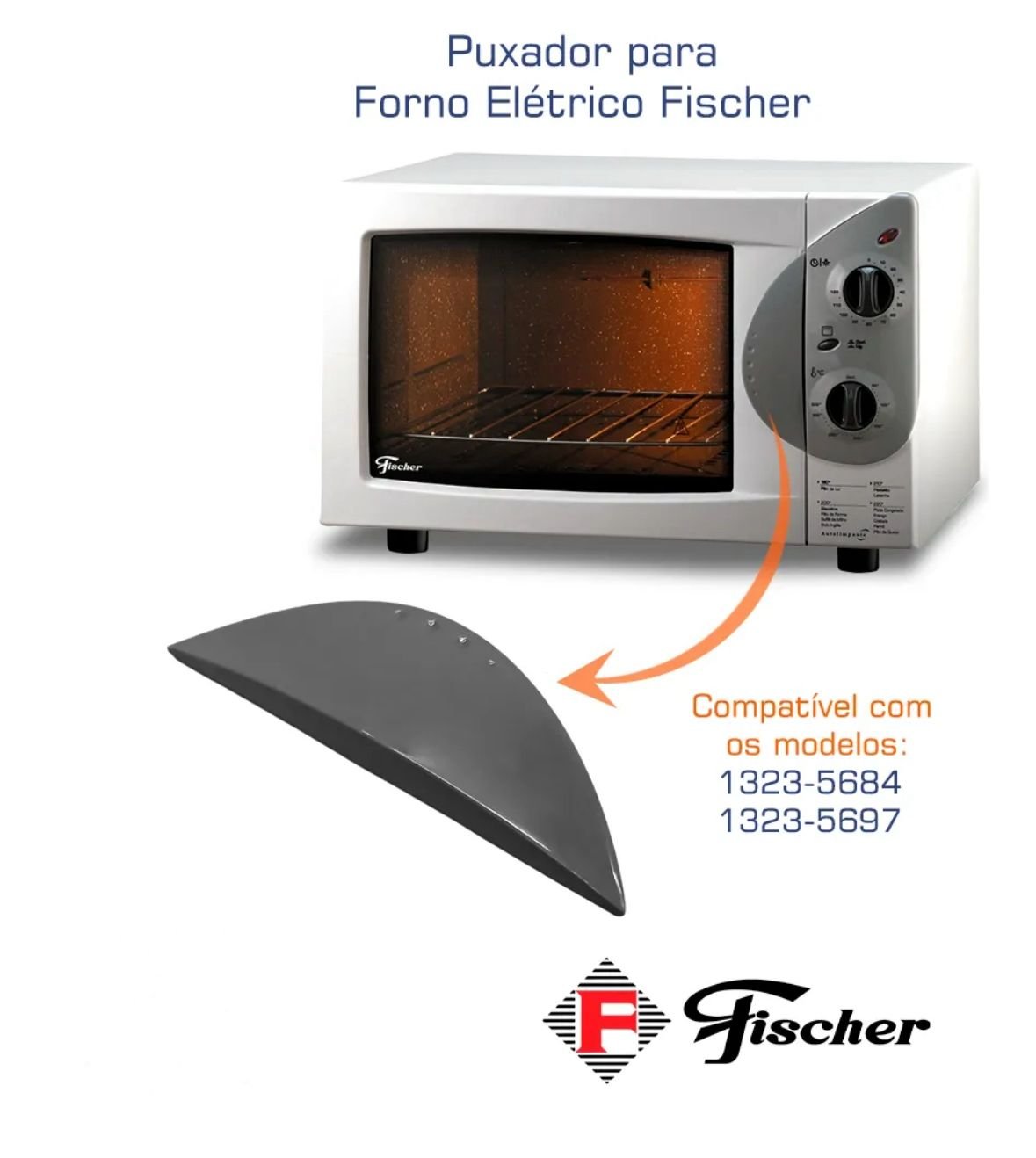 Puxador Cinza Forno Elétrico Fischer 1323 - (557)